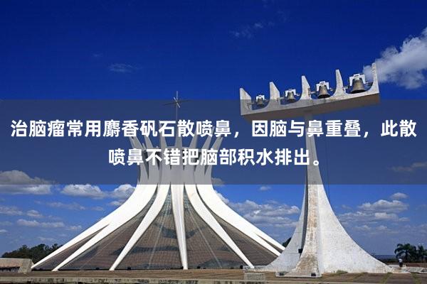 治脑瘤常用麝香矾石散喷鼻，因脑与鼻重叠，此散喷鼻不错把脑部积水排出。