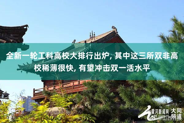 全新一轮工科高校大排行出炉, 其中这三所双非高校稀薄很快, 有望冲击双一活水平